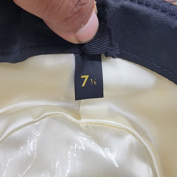 Pendleton 100% Wool Fedora Hat 7 1/8 Plaid Tan Formal Casual Party Travel - Picture 9 of 10